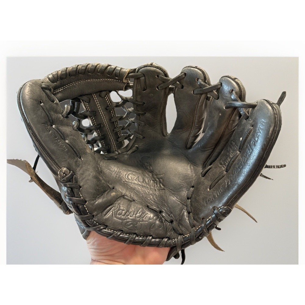 Rawlings Black/Brown Leather Baseball Glove - Pro Style
